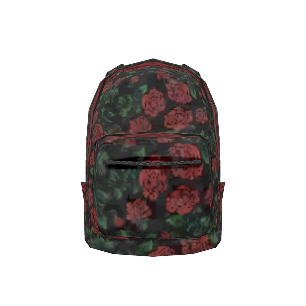 Dark Backpack with Roses